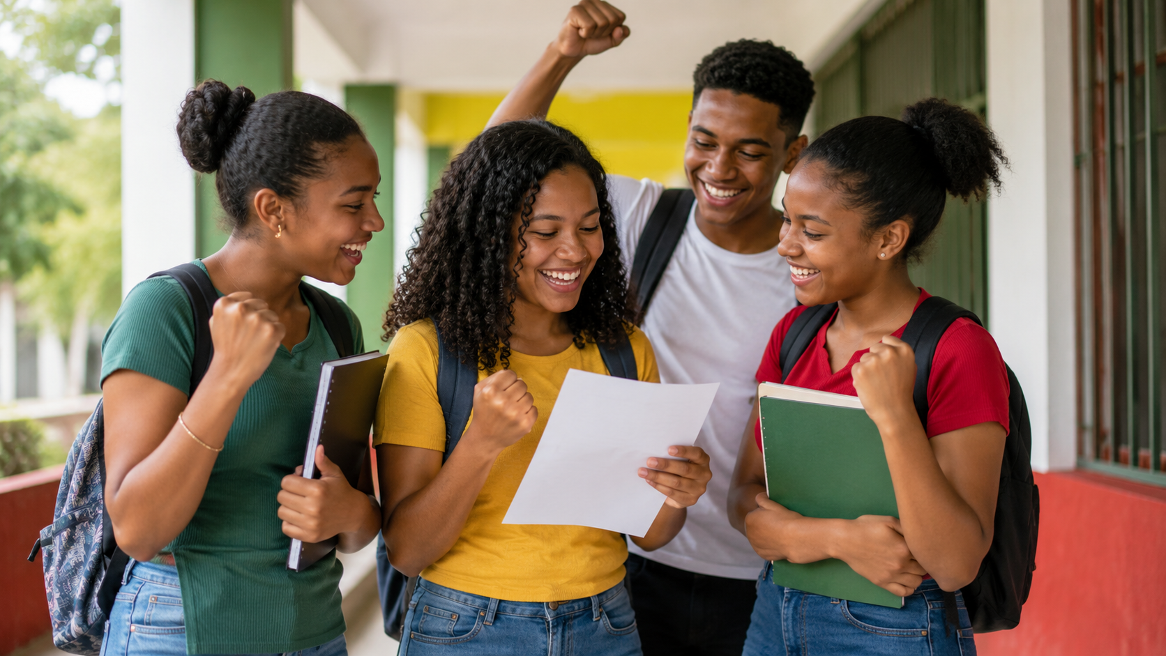 Geslaagde leerlingen vieren hun examen